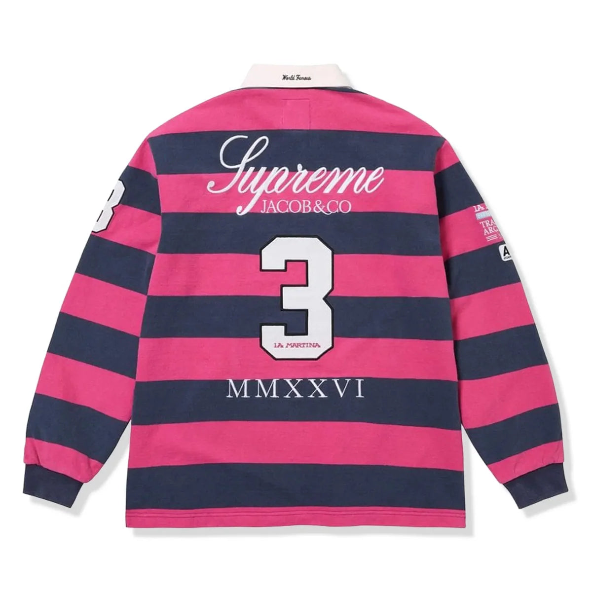 Supreme x Jacob Co Rugby Pink Polo