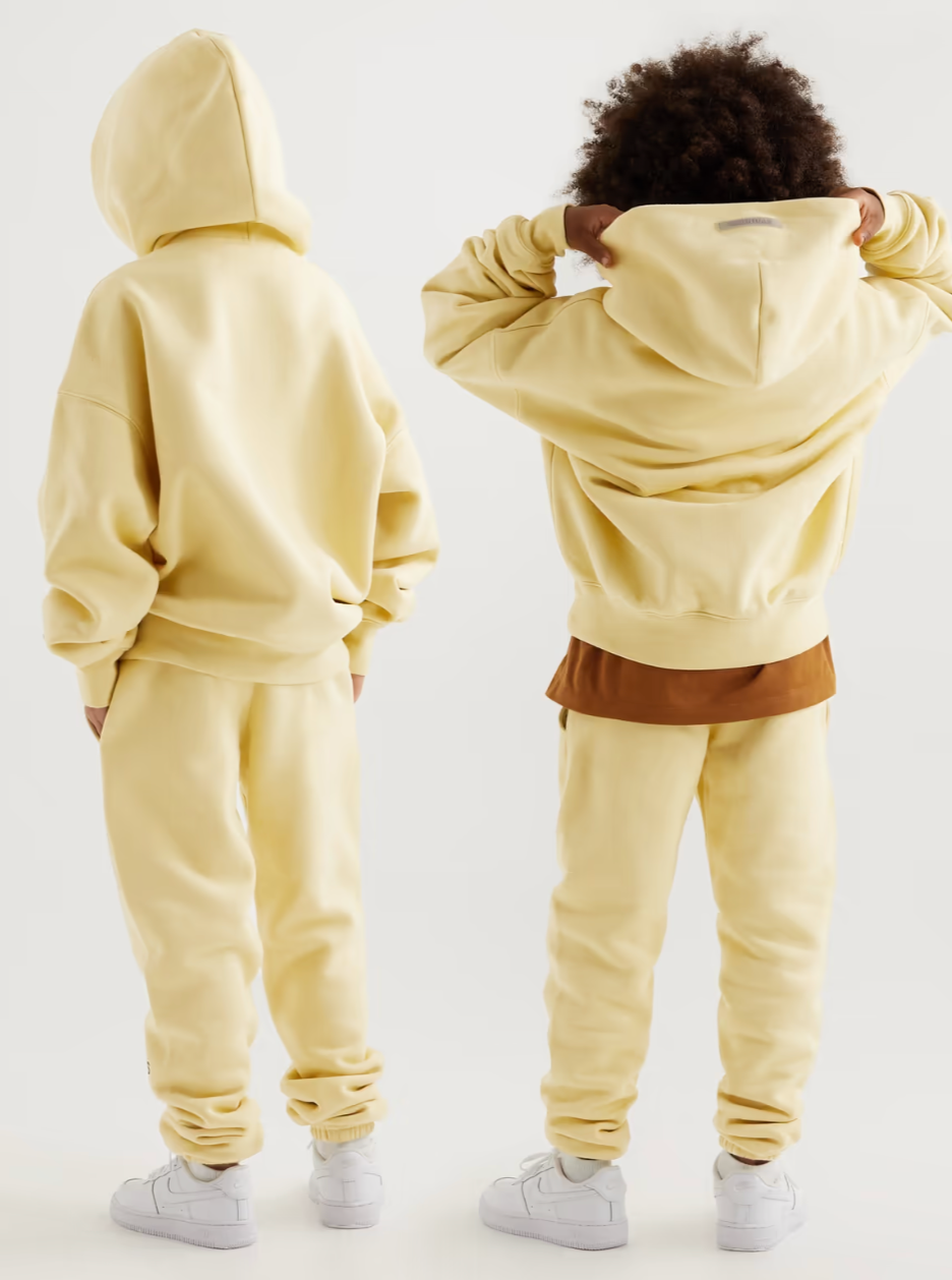 Kids Cream Essentials Hoodie / Jogger Set