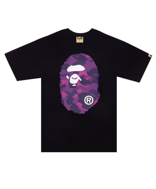 Bape Black Purple College Tee