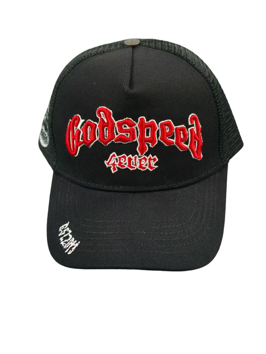 Godspeed Black / Red Trucker Hat