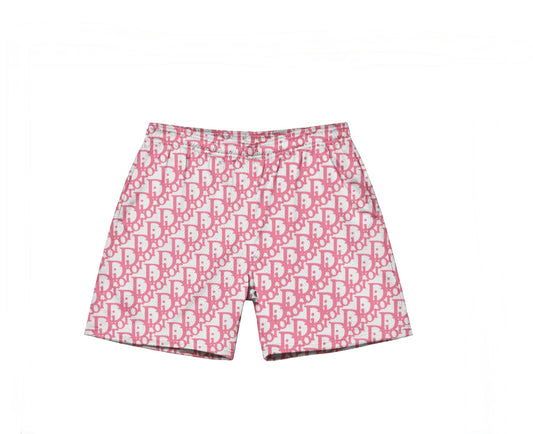 Pink Dior Mesh Shorts