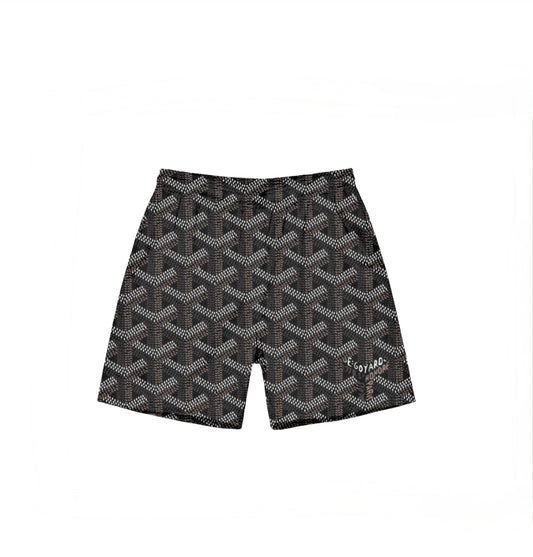 Black Goyard Mesh Shorts