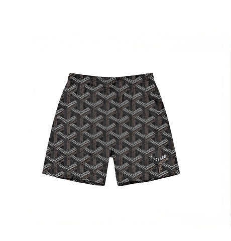 Black Goyard Mesh Shorts