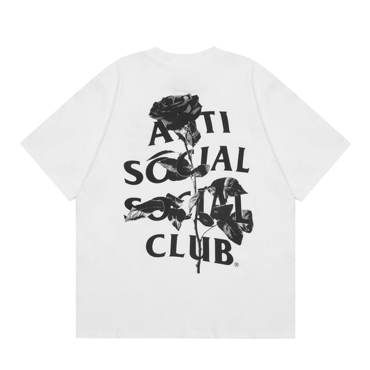 Anti Social Rose White Tee