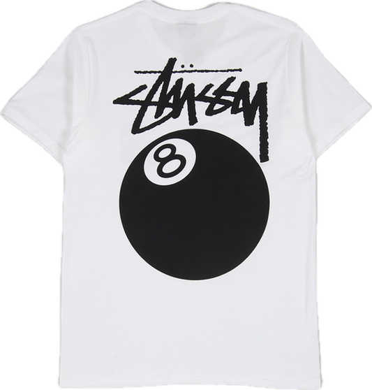 Stussy 8 Ball White Tee