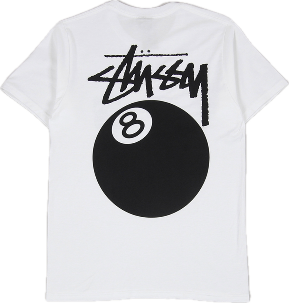 Stussy 8 Ball White Tee