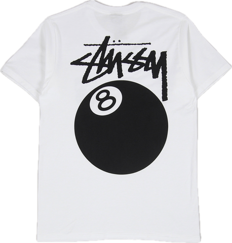 Stussy 8 Ball White Tee