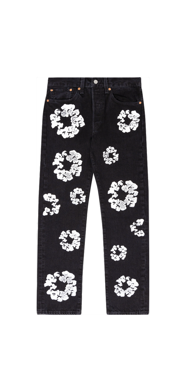 Denim Tears Black Wreath Jeans