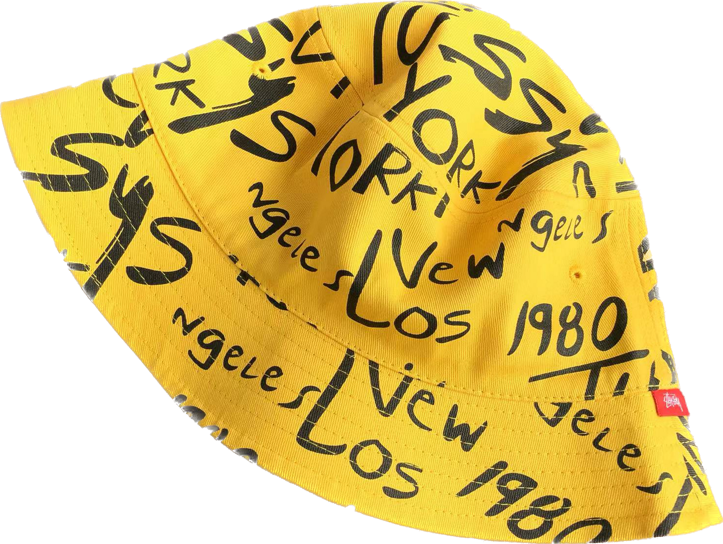 Stussy Yellow Tour Bucket Hat