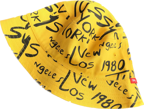 Stussy Yellow Tour Bucket Hat
