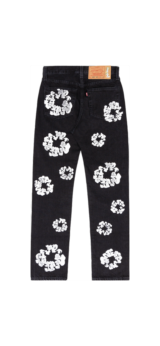 Denim Tears Black Wreath Jeans