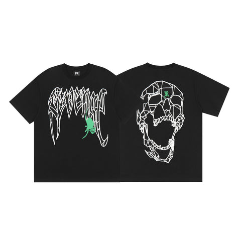 Revenge Green Spider Skull Tee