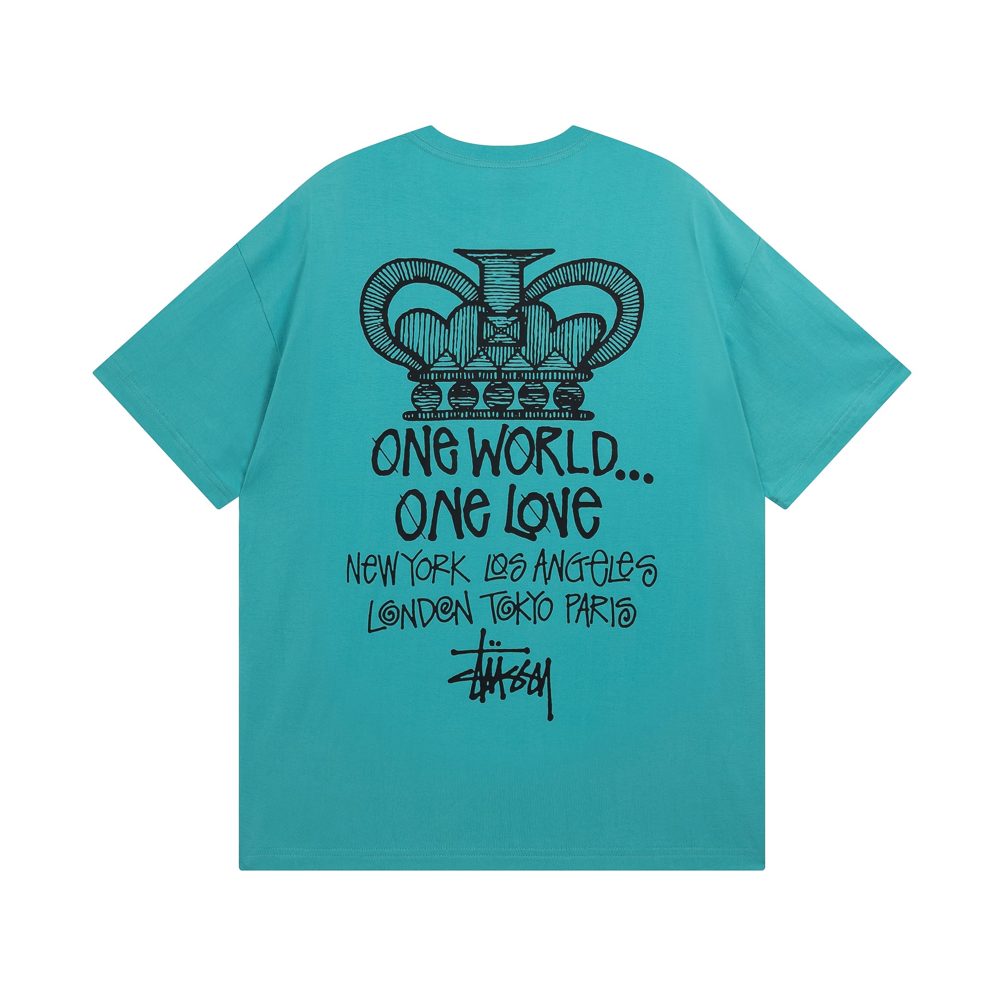 Teal One World One Love Tee