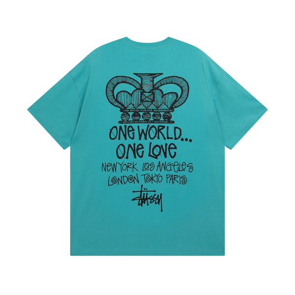 Teal One World One Love Tee