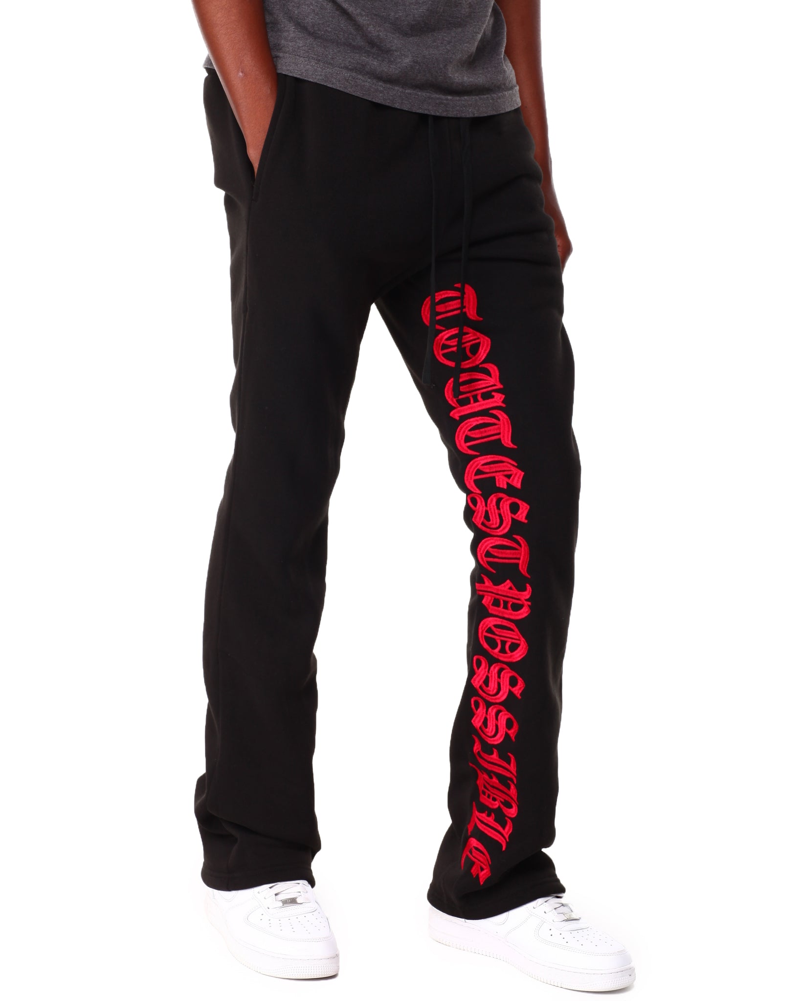 Red everything possible jogger