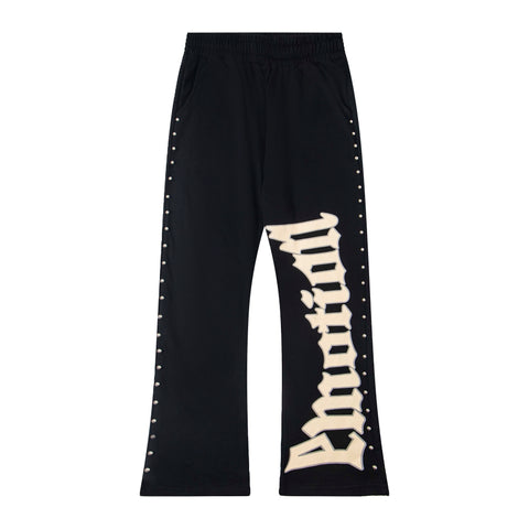 Mixed Emotions Black Stacked Joggers