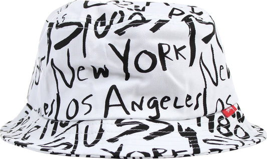 Stussy White Tour Bucket Hat
