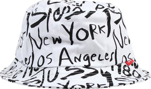 Stussy White Tour Bucket Hat