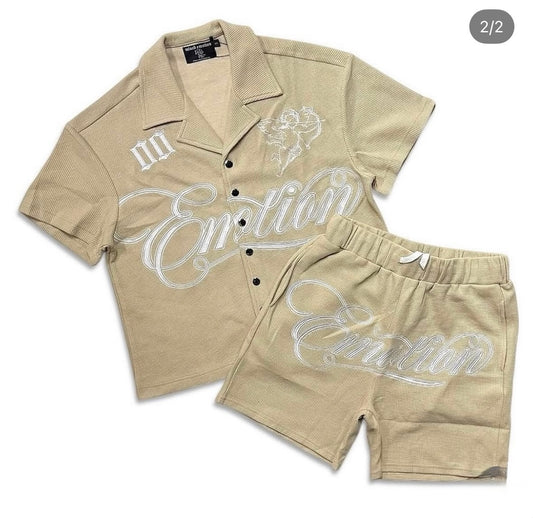 Mixed Emotions Tan Suit