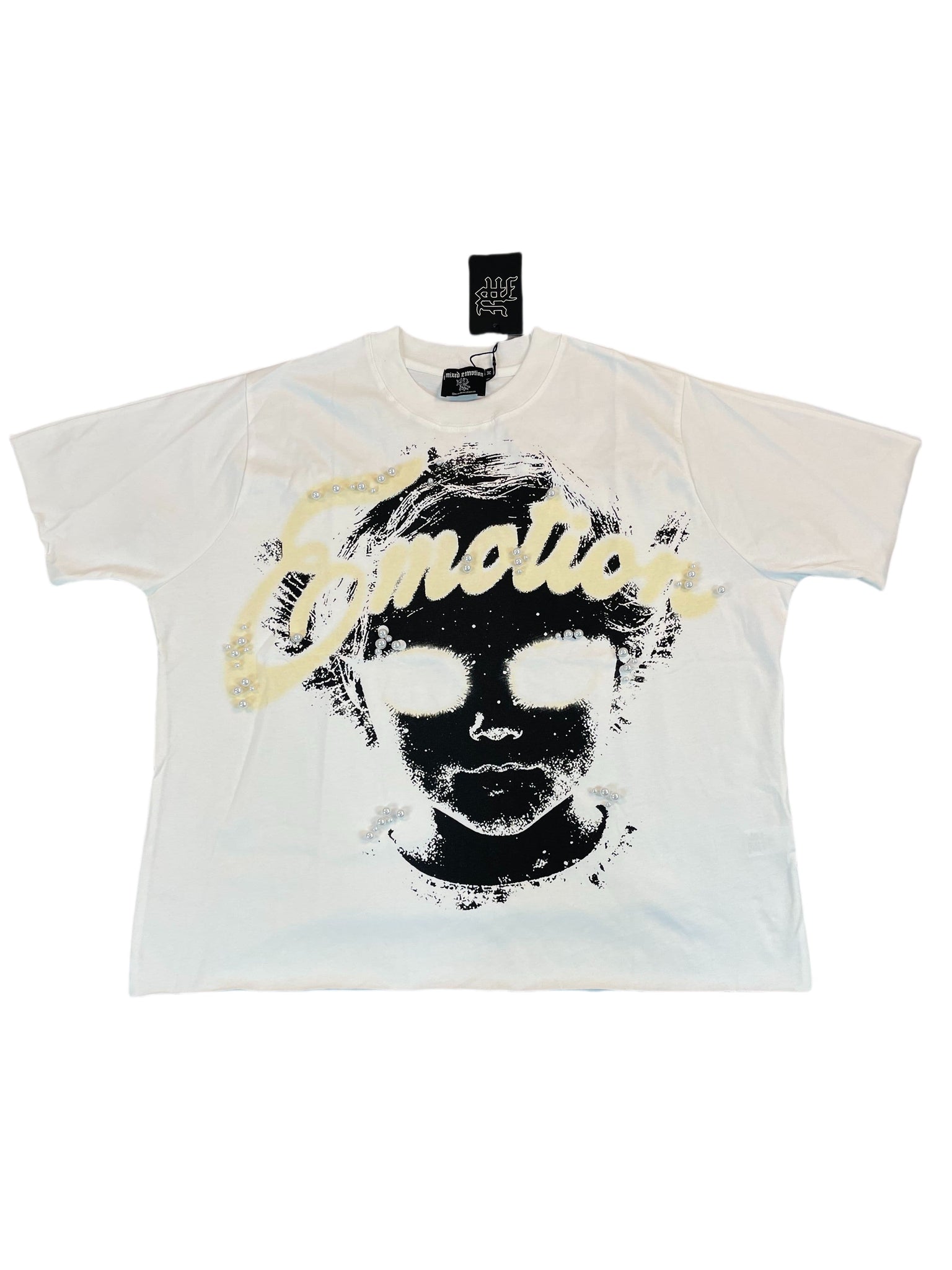 Mixed Emotions Pearl Cupid Cropped Tee