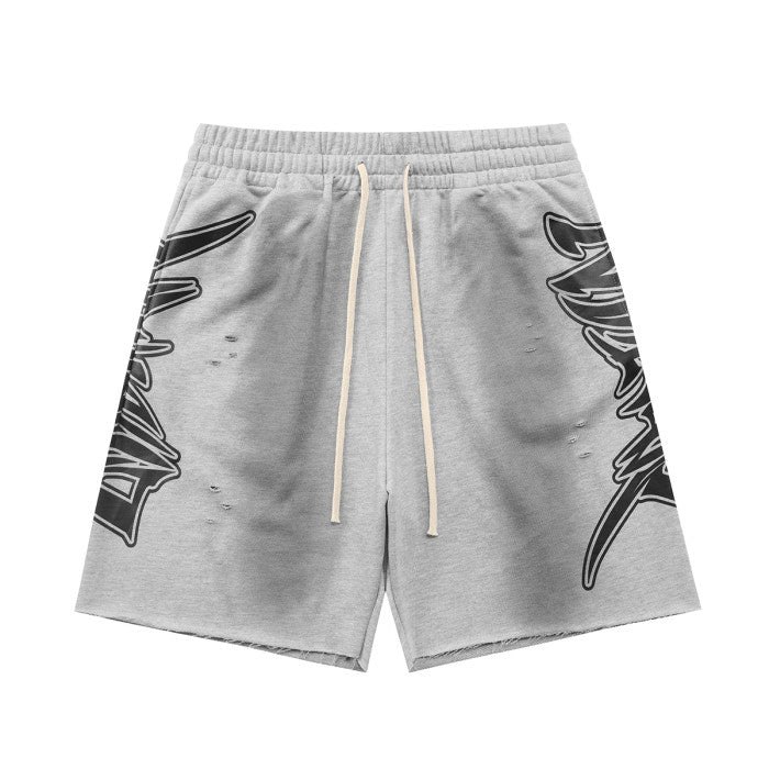 Mixed Emotions Grey Fade Cotton Shorts