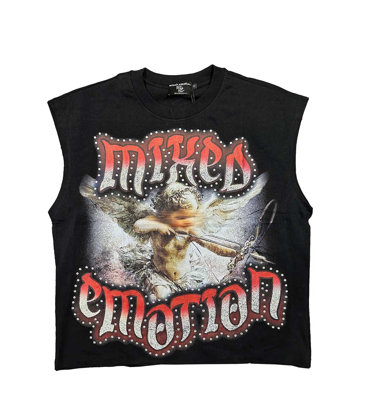 Mixed Emotions Sleeveless Angel Rhine Stone