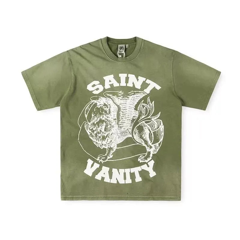 Saint Vanity Olive Griffen Tee