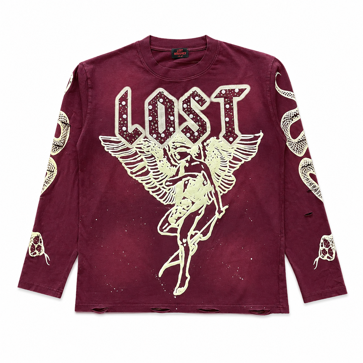 Lost Intricacy Maroon Long Sleeve