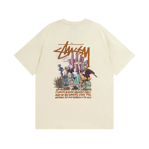 Cream Stussy Psychedelic SS Tee