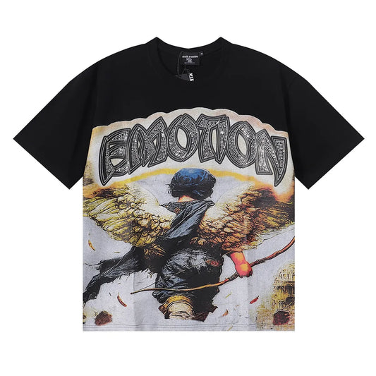 Mixed Emotions Blue Angel Rhinestone Tee