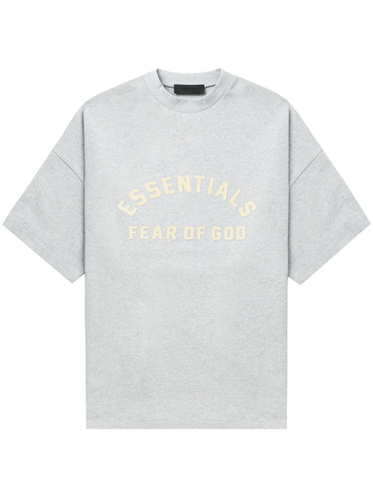 Essentials Heather Grey Cream Tee