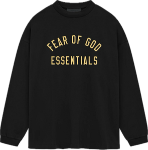 Essentials Off Black Long Sleeve Tee