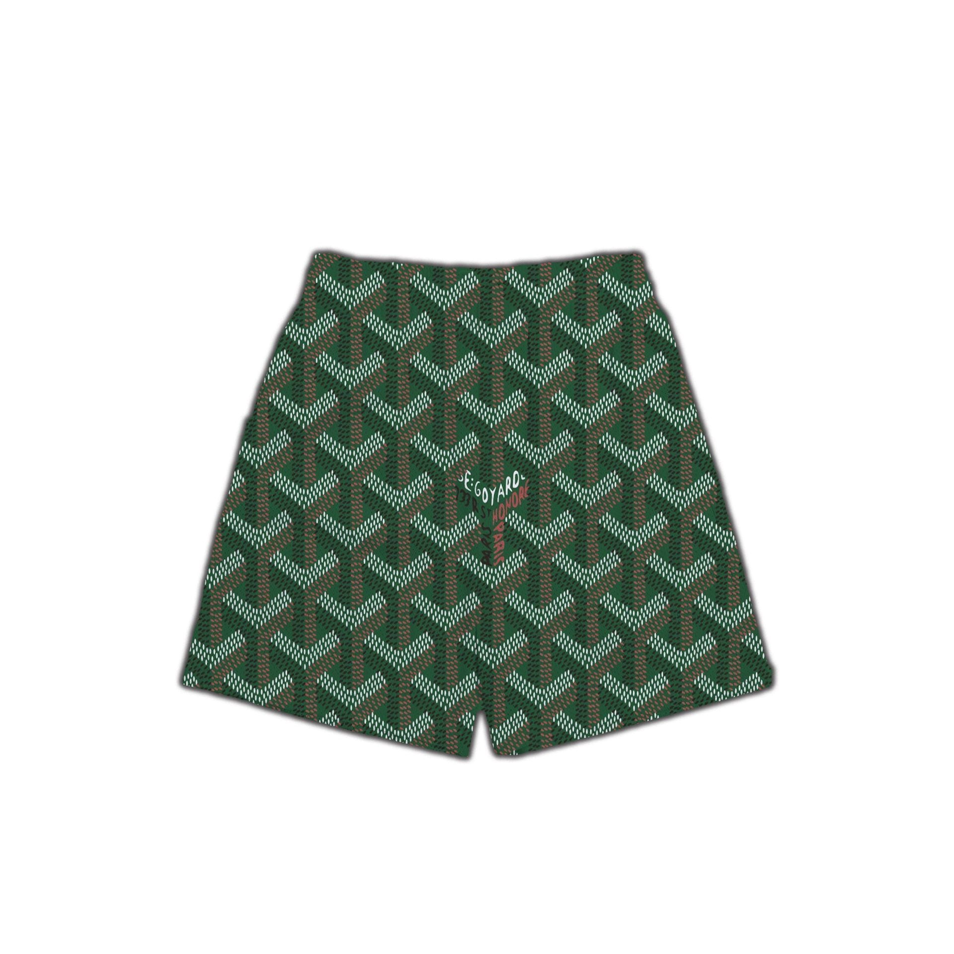 Forrest Green Goyard Mesh Shorts