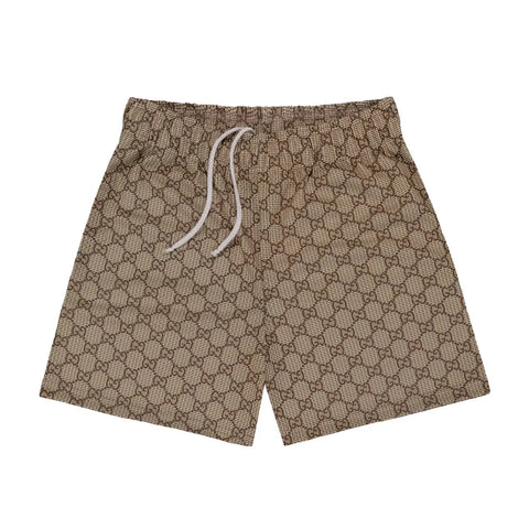 Brown GGs Mesh Shorts