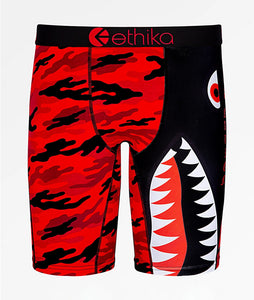 Ethika Camo Red Shark