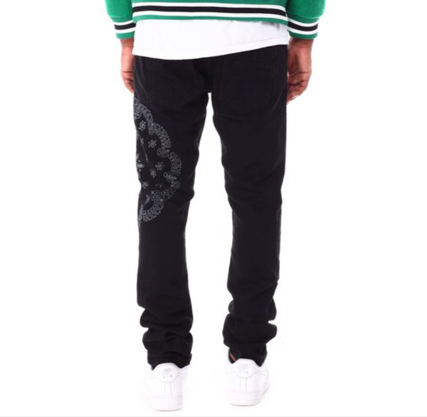 Cross Paisley Pattern Jean