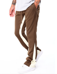 Brown Stacked Fit Track Pant