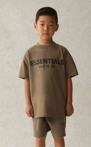 Kids Taupe Essentials Tee