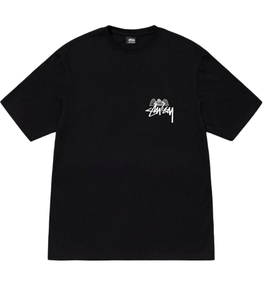 Black Stussy 8 Ball Angel Tee