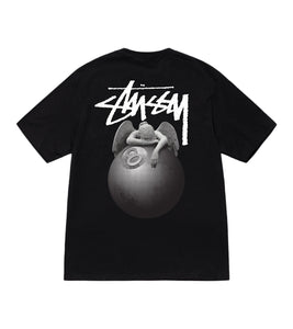 Black Stussy 8 Ball Angel Tee