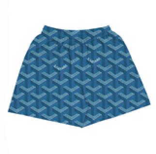 Teal Goyard Shorts