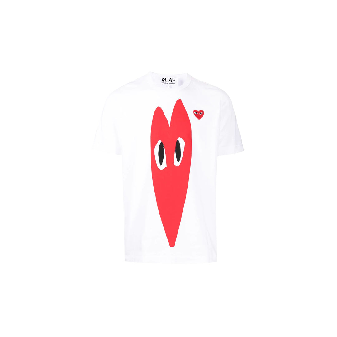 Comme Des Garcons Stretch Heart White Tee