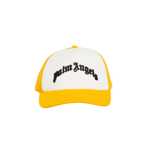 Palm Angels Curve Logo Trucker Hat